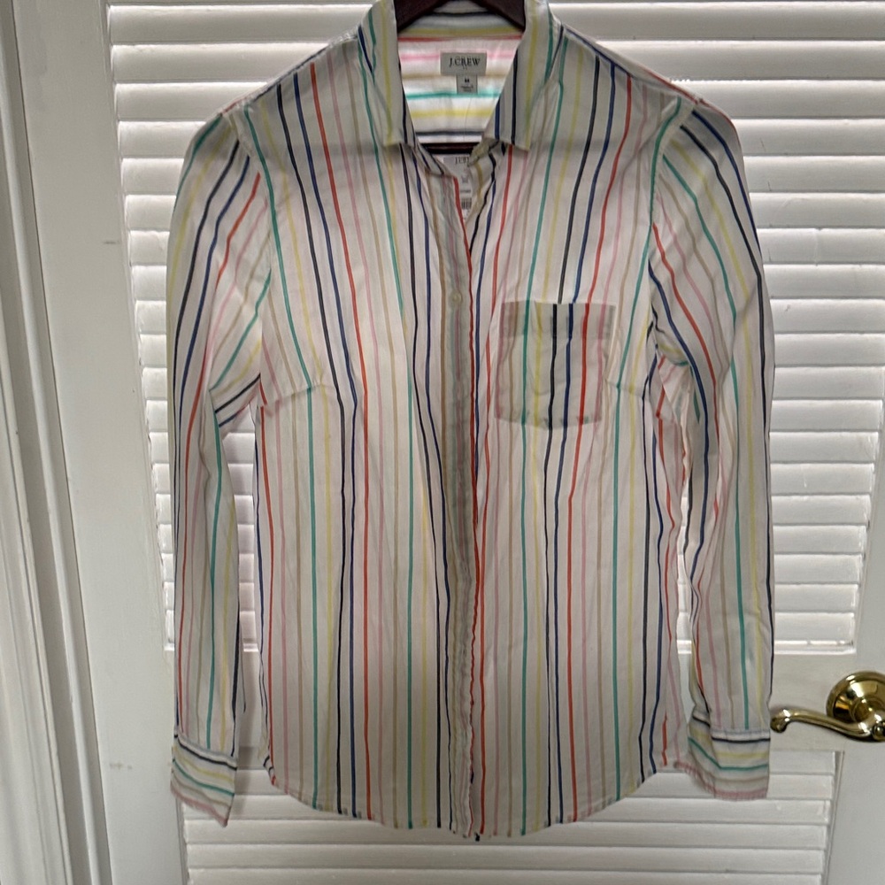 J. Crew Woman’s Shirt with Multicolor Stripes